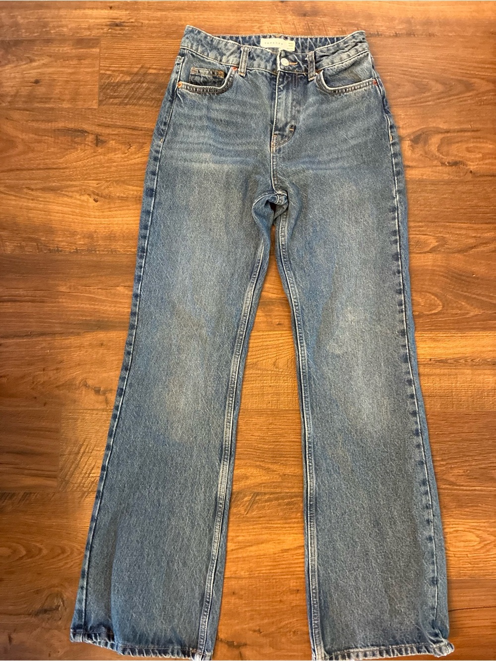 Topshop Medium Blue Flare Jeans